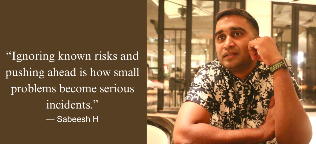 Lieutenant Commander Sabeesh Harinarayanan quote image