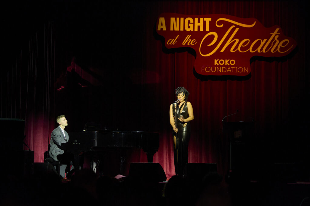 Singer-songwriter Celeste performing live at the KOKO Foundation’s "A Night at the Theatre" event in Camden.